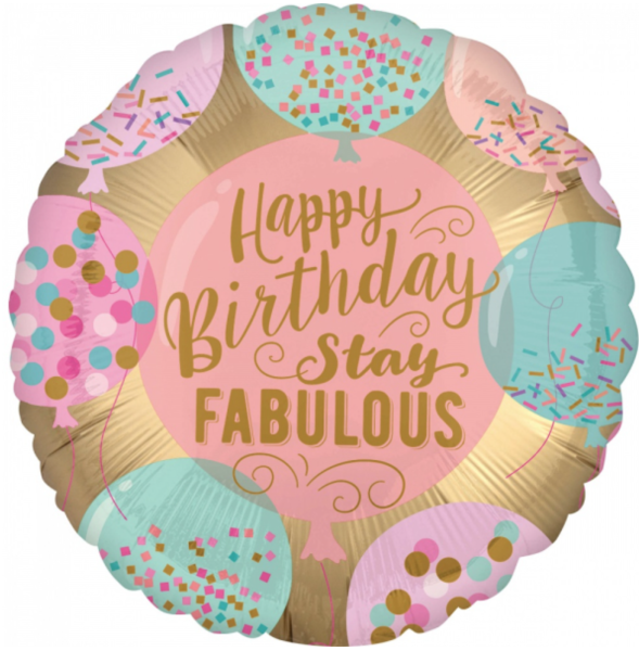 Folienballon - Happy Birthday, Luftballons - ø 43cm